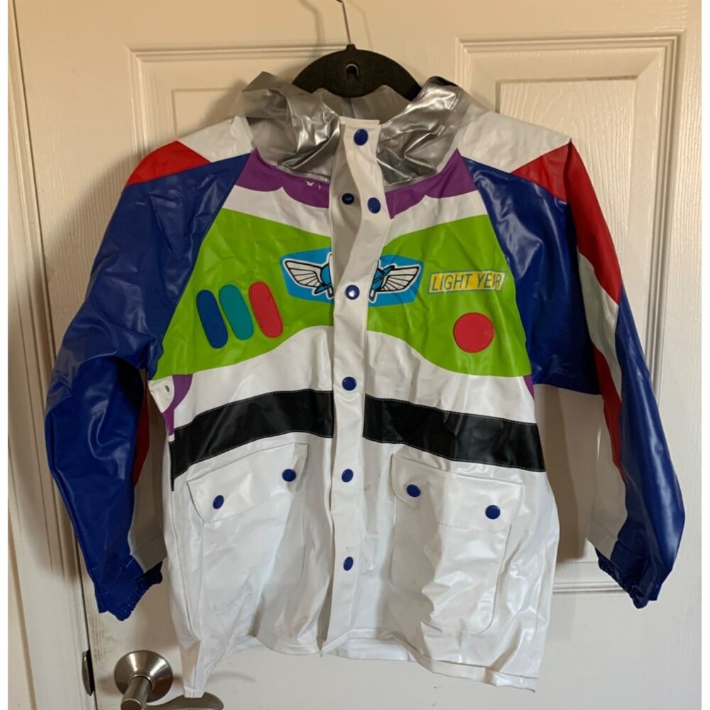 Buzz Lightyear-Themed Kids Vinyl Raincoat Jacket Disney Store Size 6 8